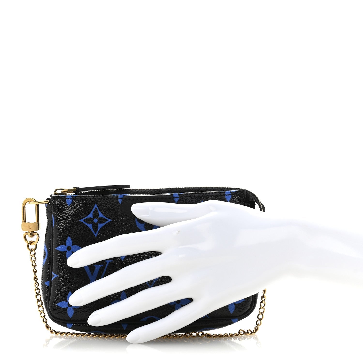 Louis Vuitton Colored Monogram Mini Pochette Accessories Blue Black