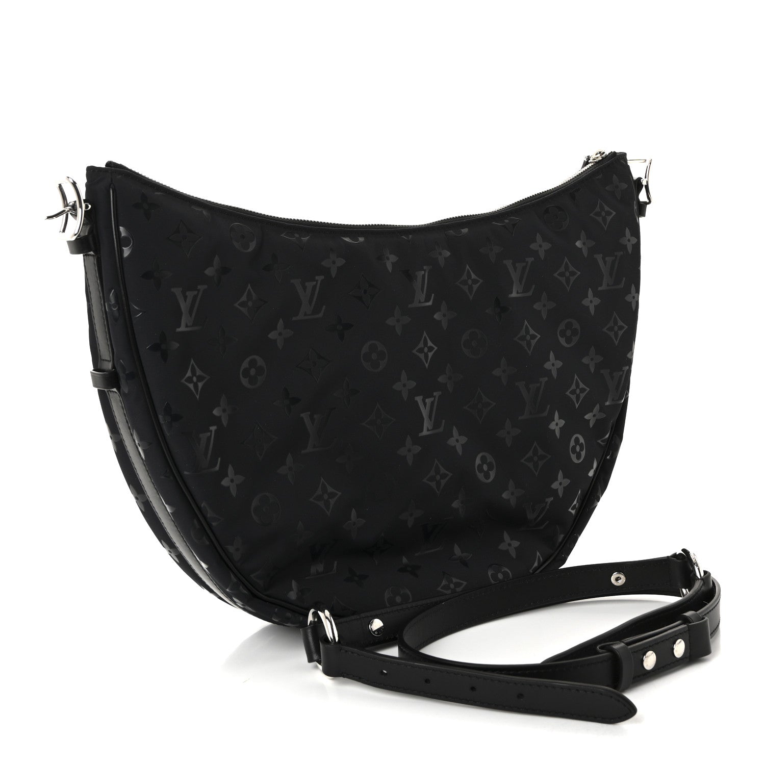 Louis Vuitton Nylon Monogram Loop Pocket Hobo Polar Night
