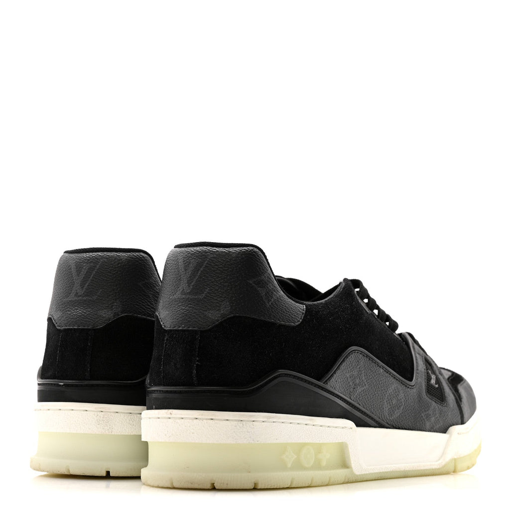 Louis Vuitton Monogram Eclipse Mens LV Trainer Sneakers 10 Black