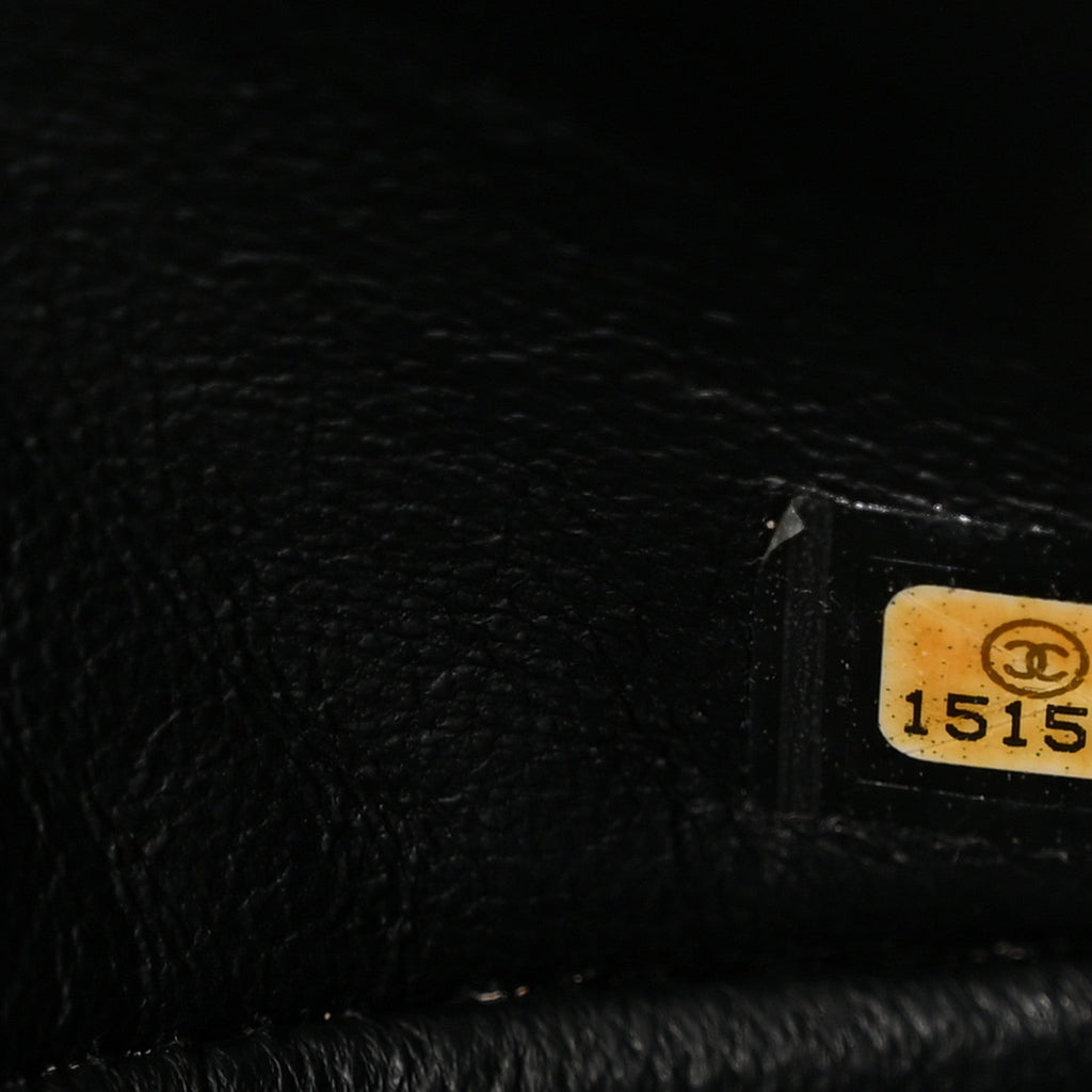 Chanel Patent Quilted Jumbo Double Flap Black