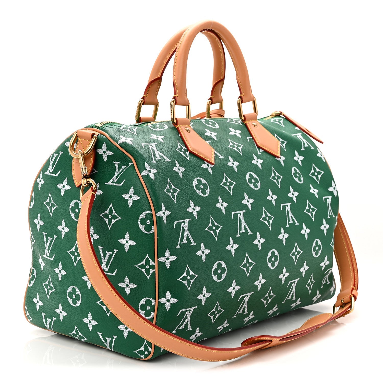 Louis Vuitton Calfskin Monogram Speedy P9 Bandouliere 40 Green