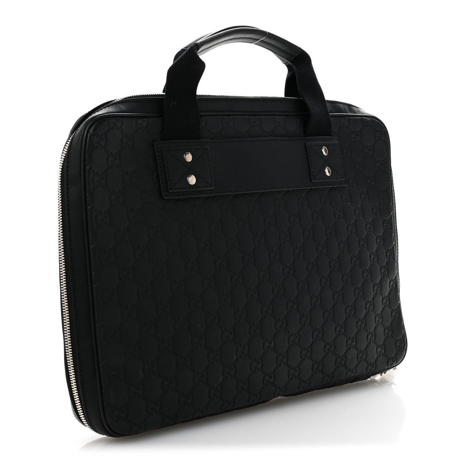 Gucci Rubber Guccissima Laptop Briefcase Black