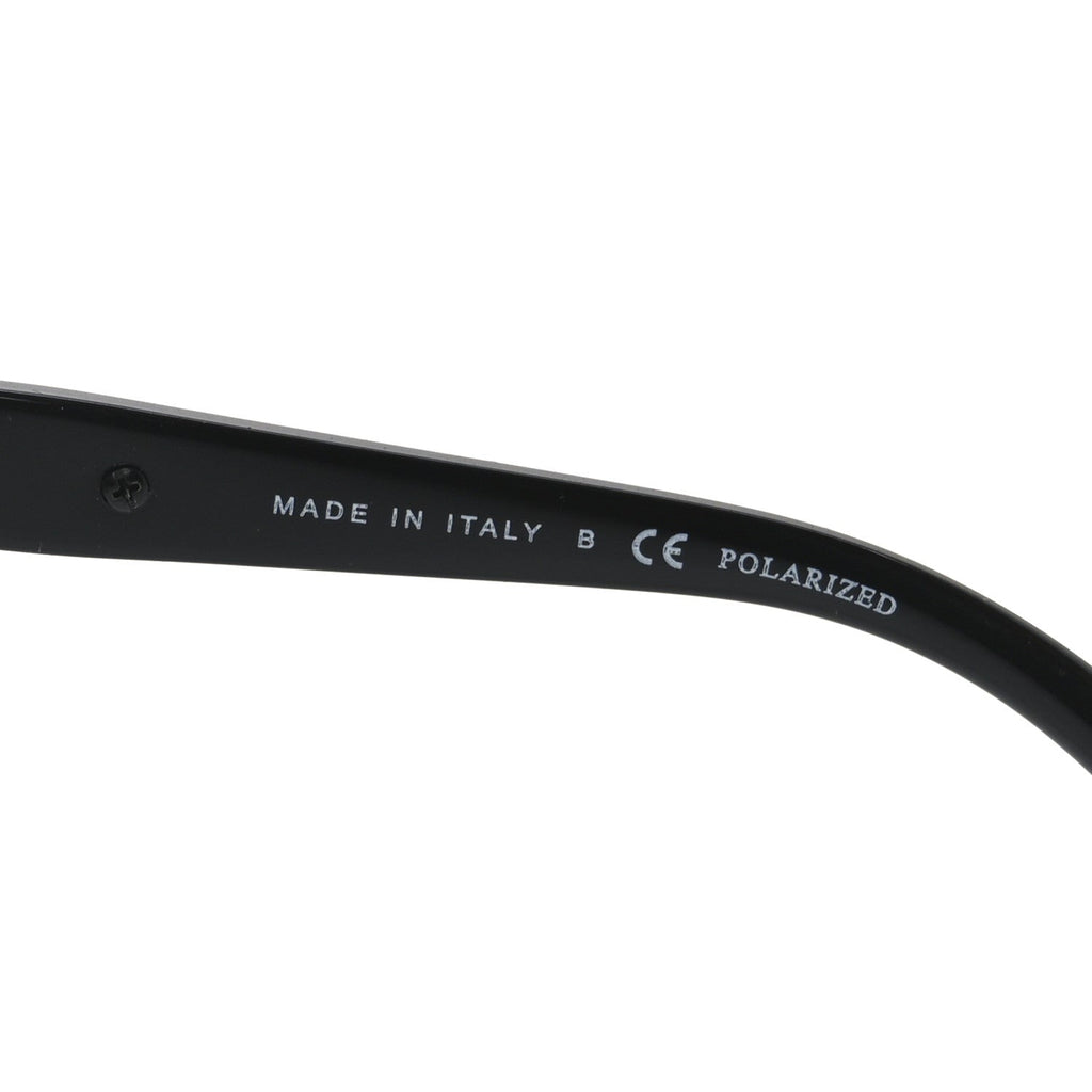 Crystal Baguette Polarized Cat Eye Sunglasses 5309-B Black