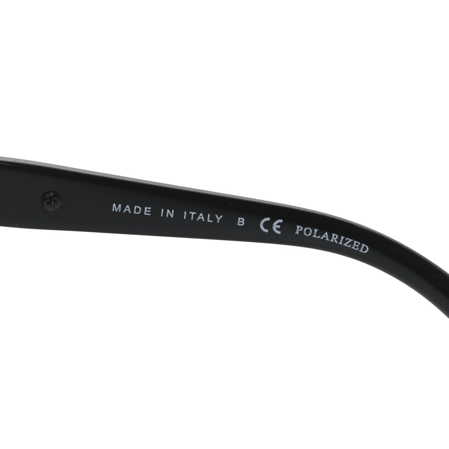 Crystal Baguette Polarized Cat Eye Sunglasses 5309-B Black