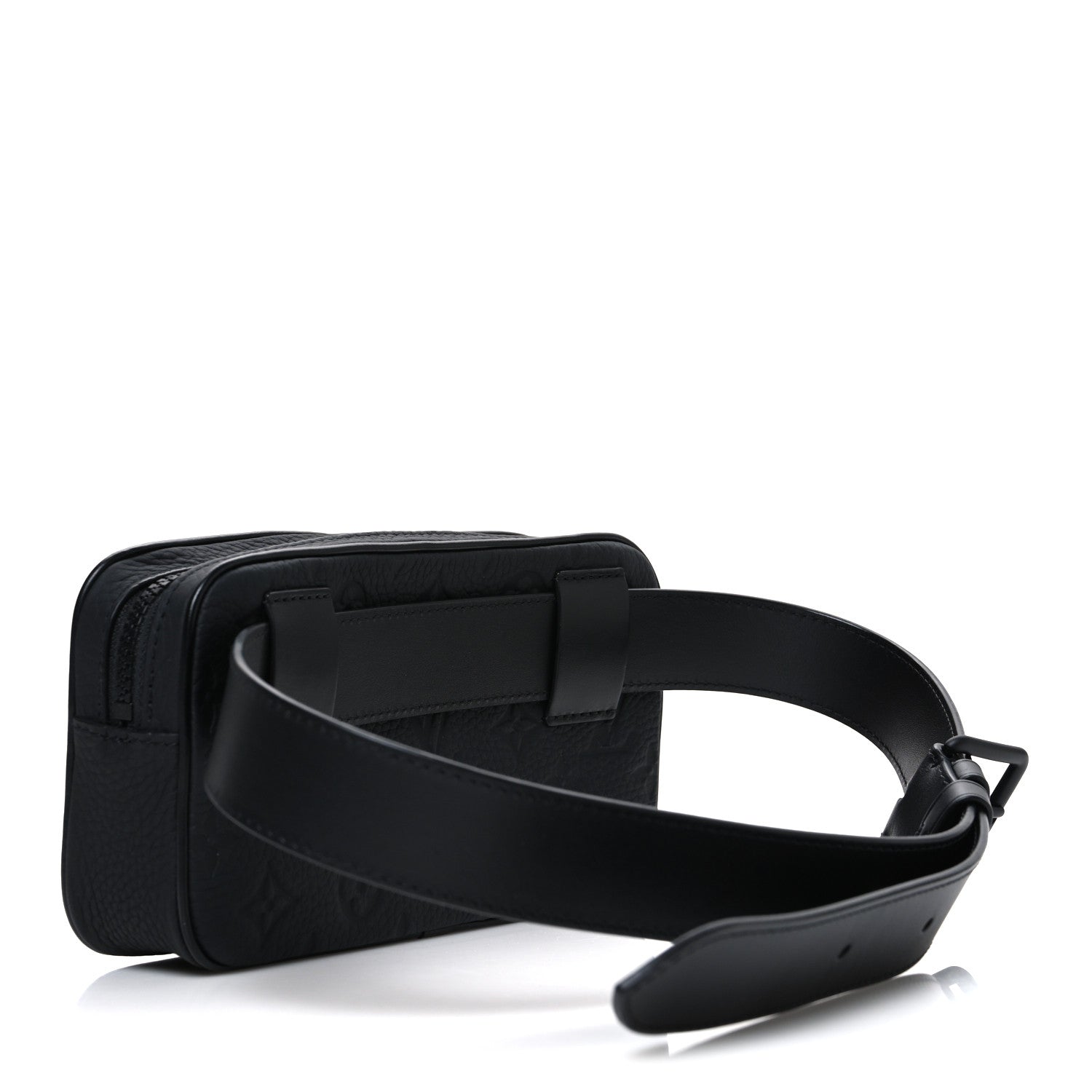 Louis Vuitton Taurillon Monogram Uniformes Solar Ray Soft Pochette Volga Belt Bag Black