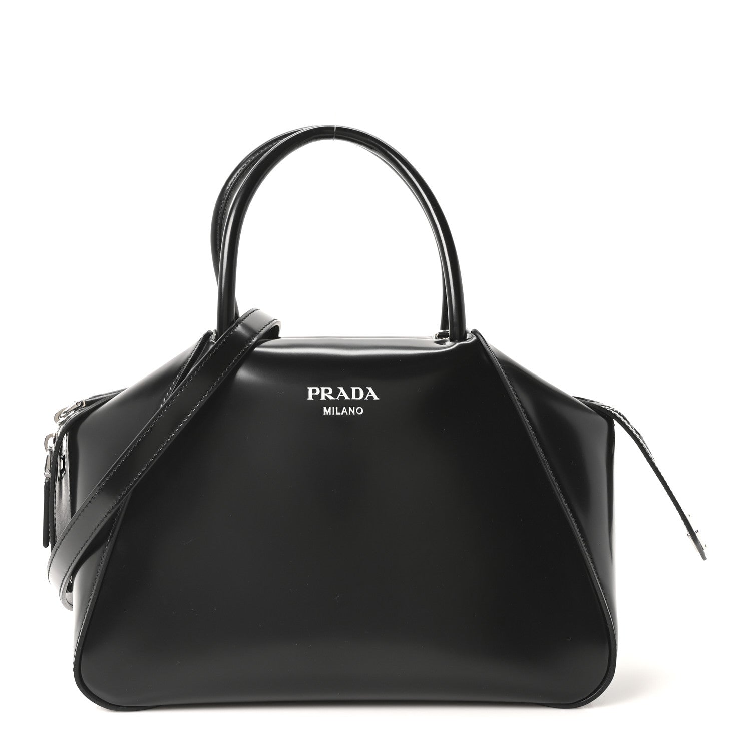 Prada Spazzolato Small Supernova Handbag Black