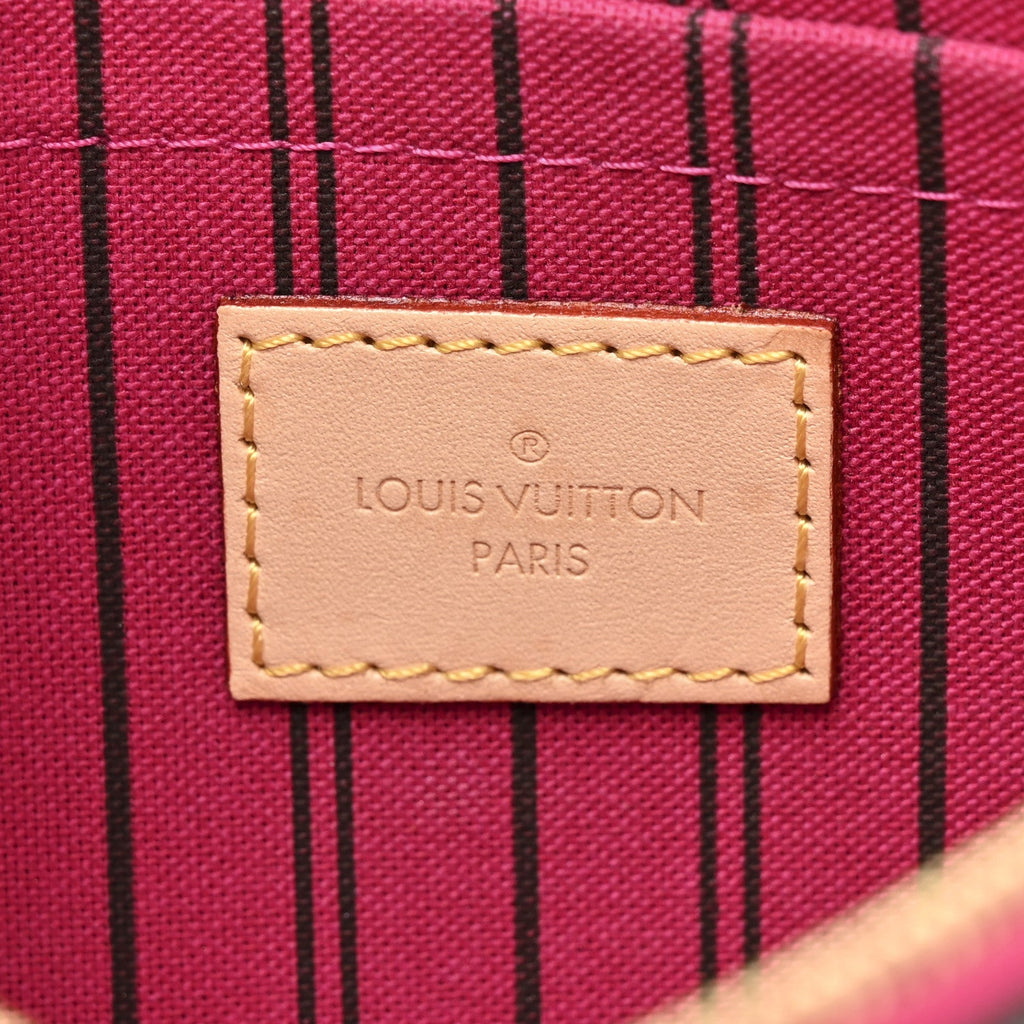 Louis Vuitton Monogram Neverfull MM GM Pochette Pivoine