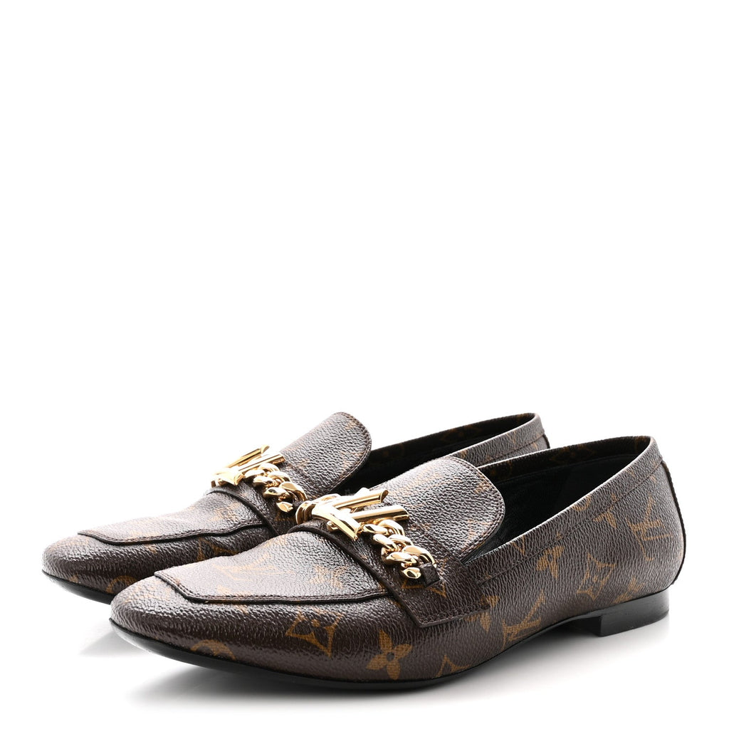 Louis Vuitton Monogram Upper Case Flat Loafer 38.5