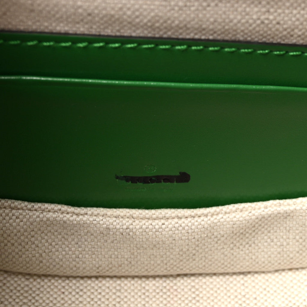 Gucci Boarded Dyana Lux Calfskin Web Small Bamboo 1947 Top Handle Bag Spring Green