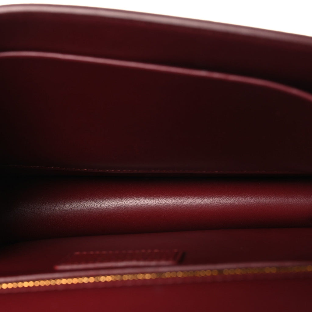 Christian Dior Grained Calfskin 30 Montaigne Flap Bag Red Brick