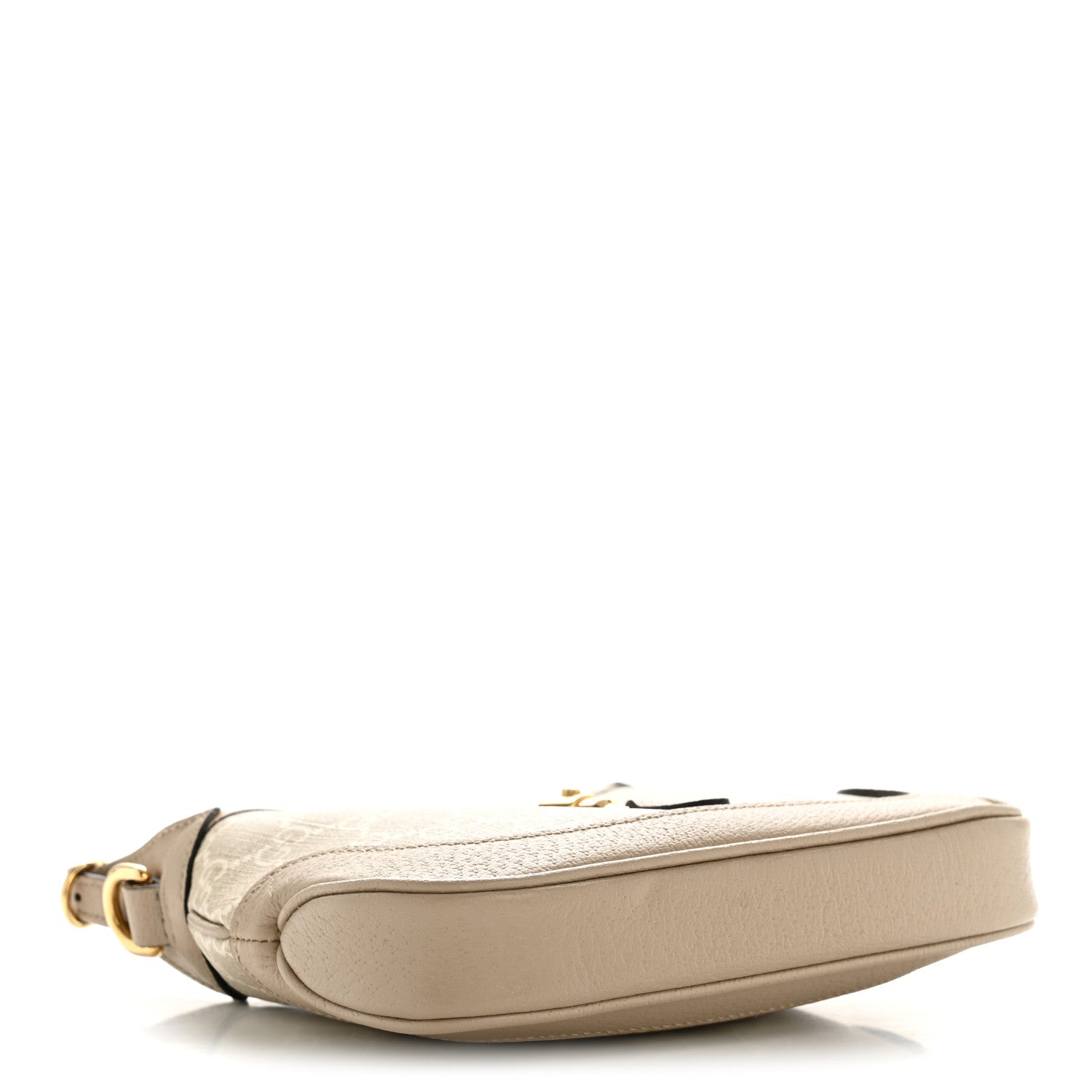 Gucci GG Supreme Monogram Textured Dollar Calfskin Mini Jackie 1961 Hobo Beige Mystic White Oatmeal