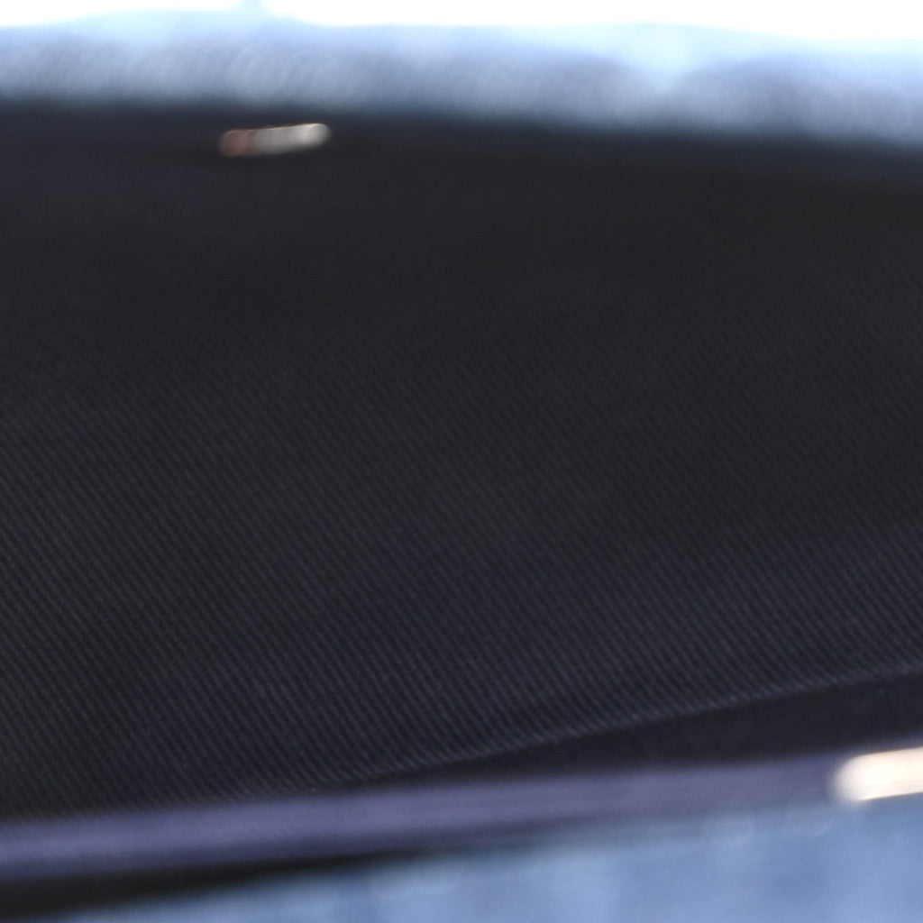Chanel Denim Quilted Mini Coco Handle Flap Blue