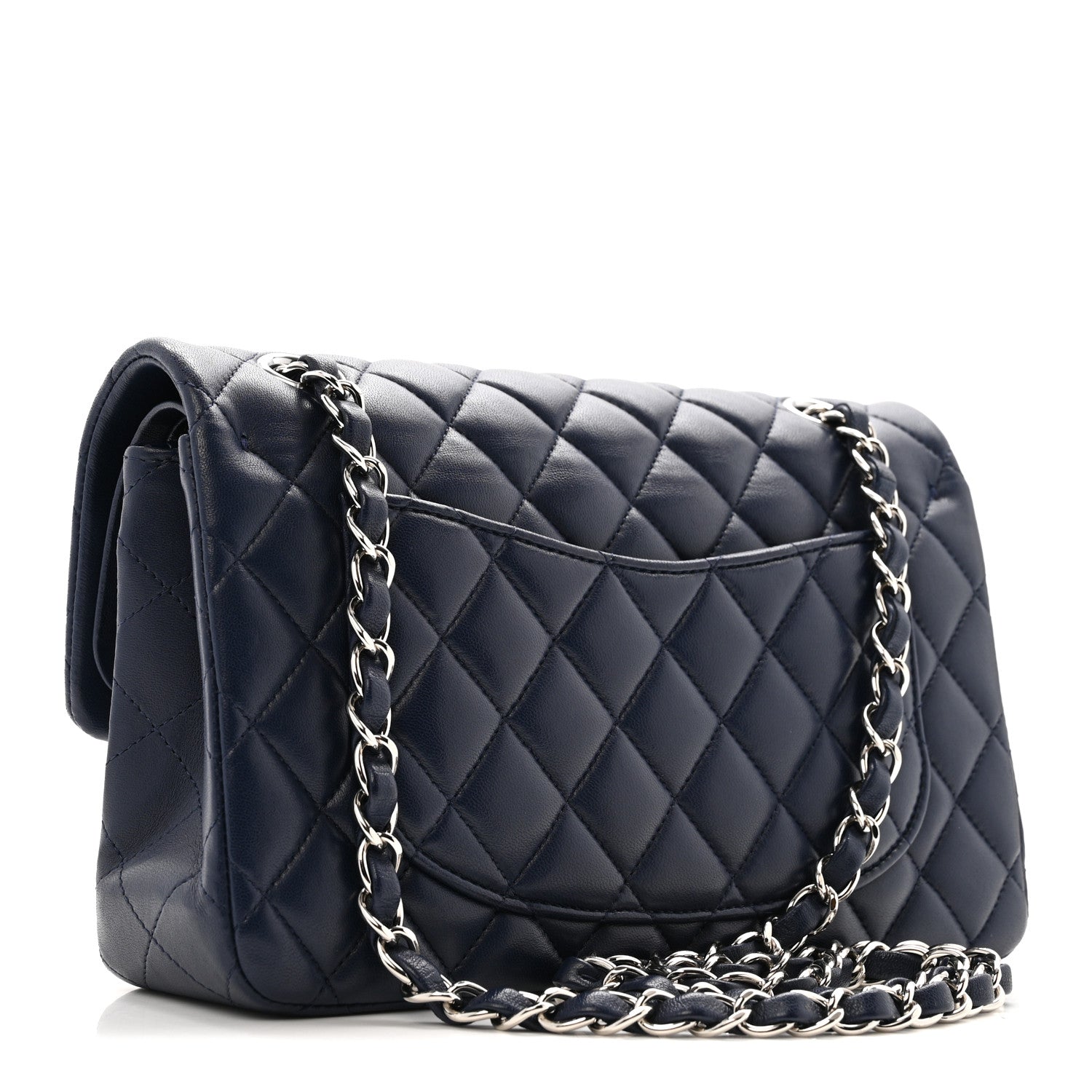 Chanel Lambskin Quilted Small Double Flap Blue