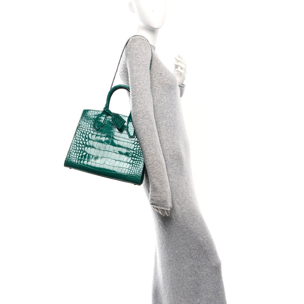 Louis Vuitton Alligator City Steamer MM Emeraude