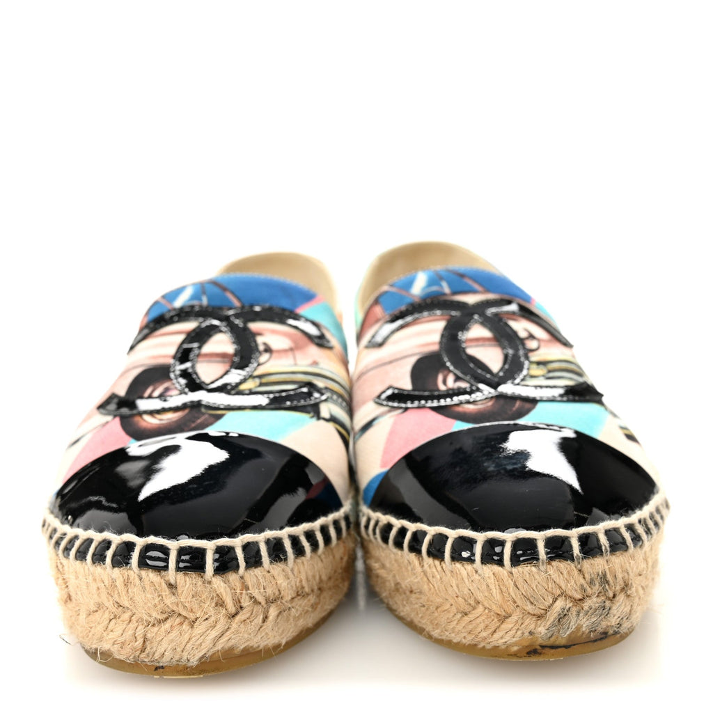 Fabric Patent CC Espadrilles 35 Multicolor Black