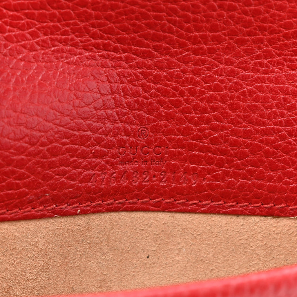 Gucci Calfskin Super Mini Dionysus Shoulder Bag Hibiscus Red
