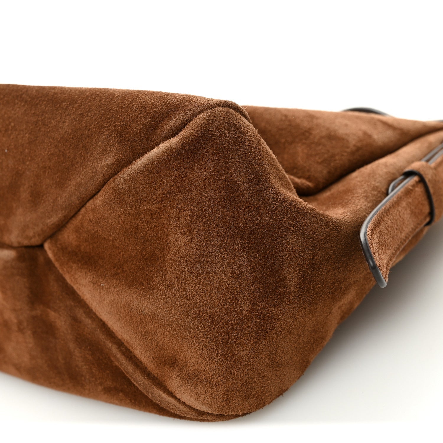 Prada Scamosciato Suede Large Aimee Shoulder Bag Cacao