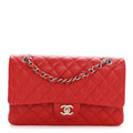 Chanel Caviar Quilted Medium Double Flap Red