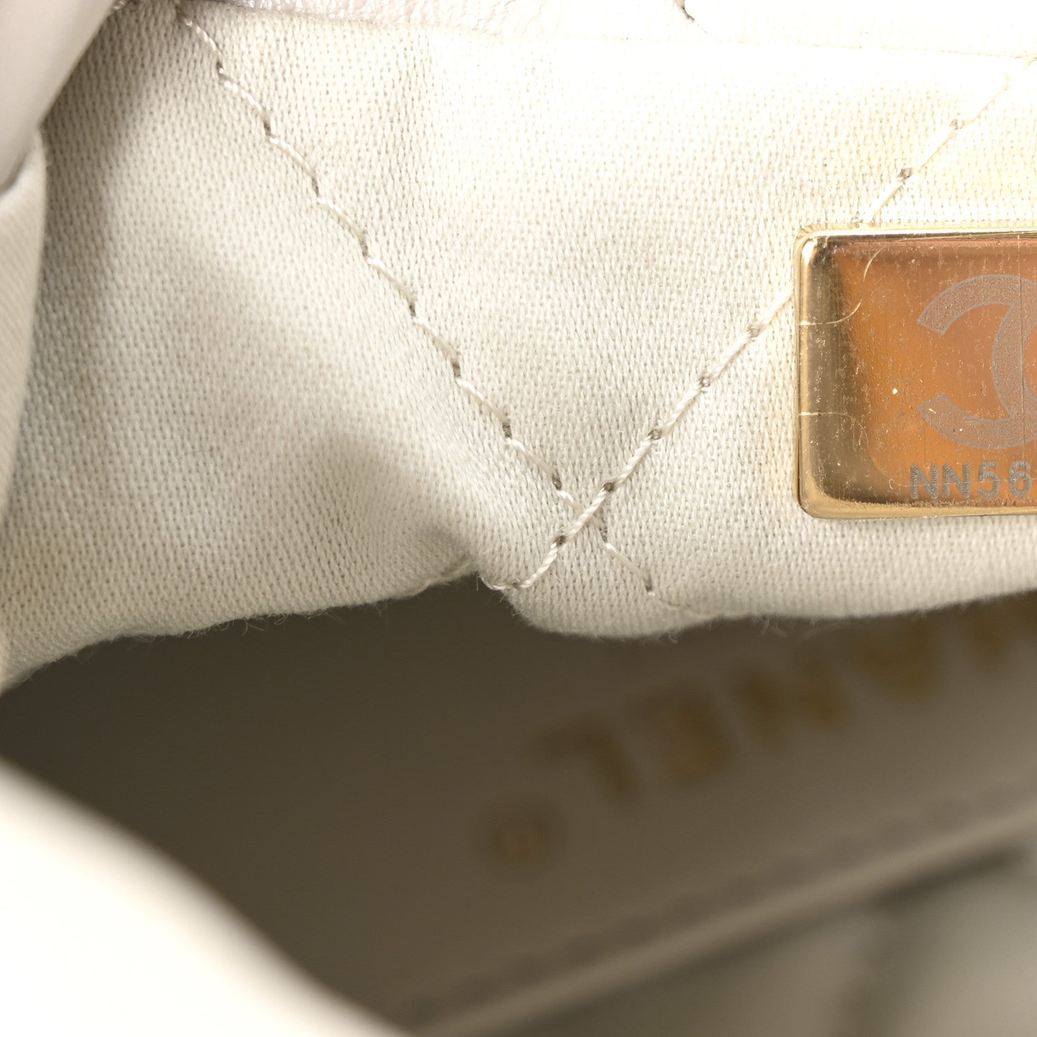 Chanel Shiny Calfskin Quilted Mini Chanel 22 Light Grey