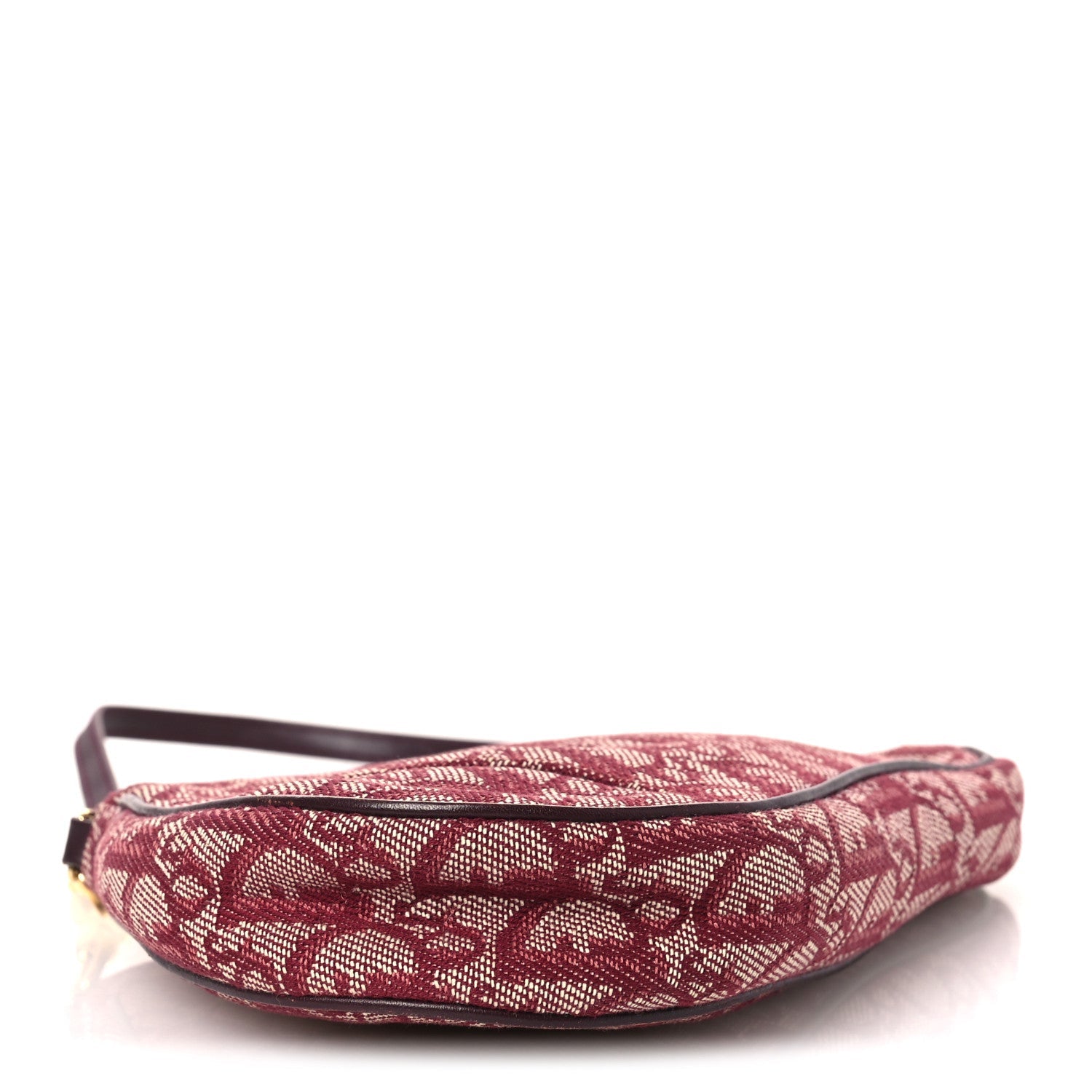 Christian Dior Monogram Mini Saddle Pochette Burgundy