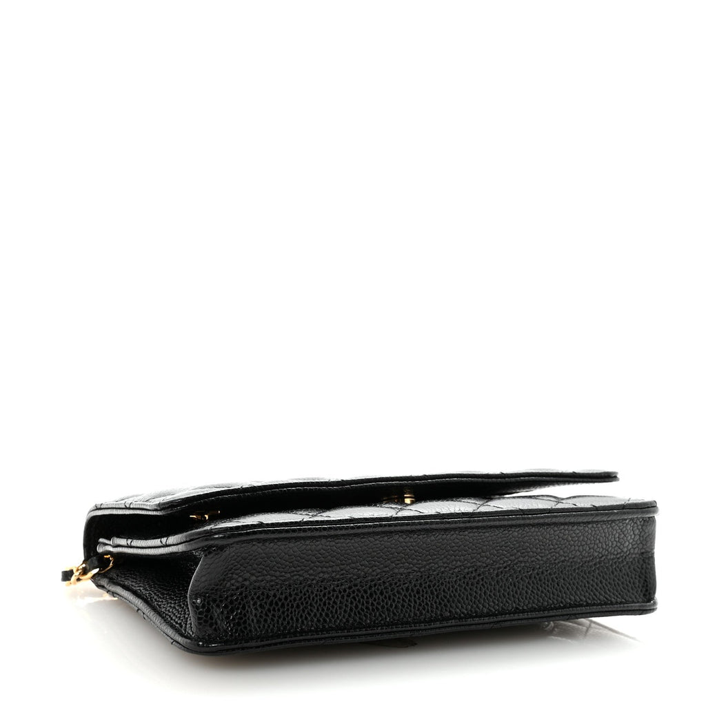 Chanel Caviar Quilted Wallet on Chain WOC Black