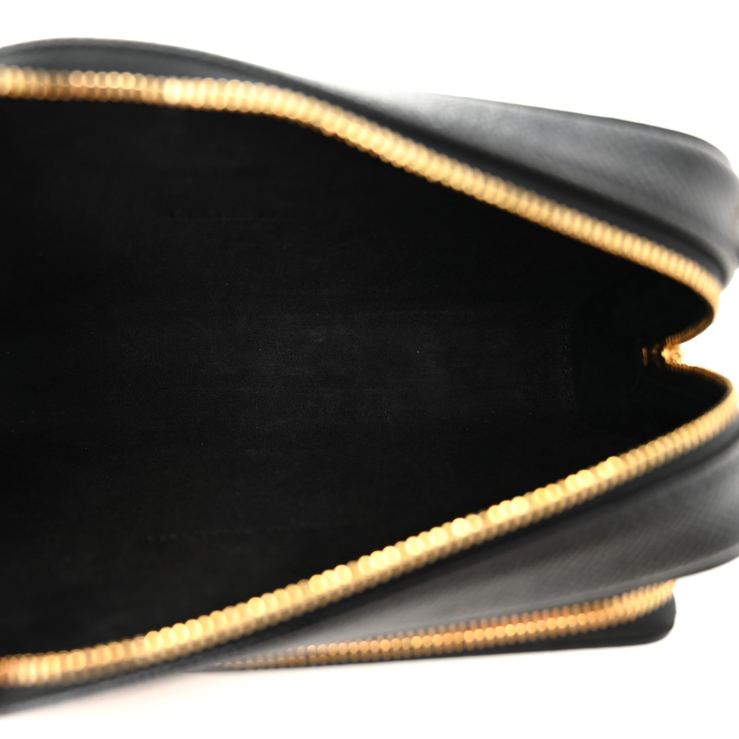 Christian Dior Grained Calfskin Caro Double Pouch Black