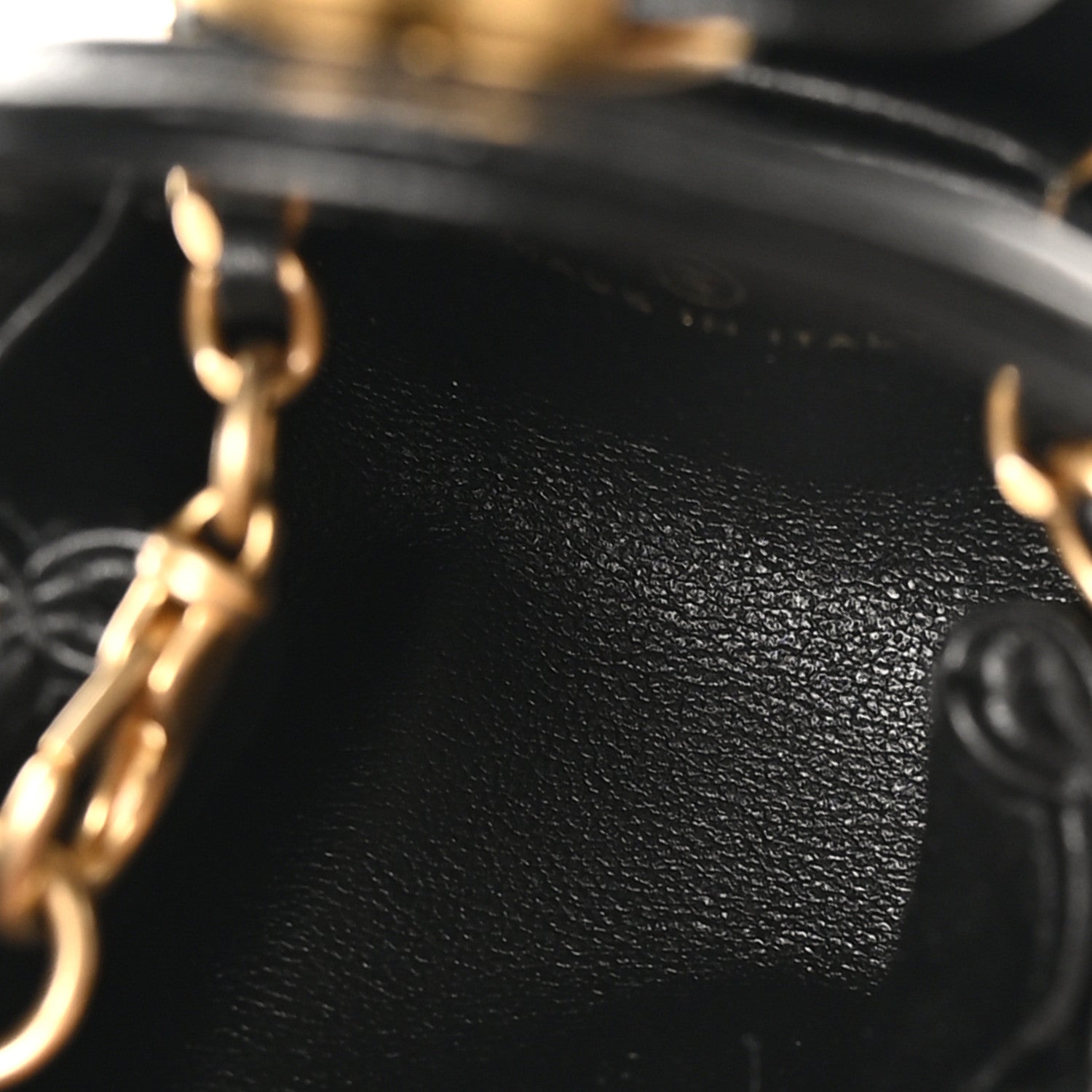 Chanel Shiny Lambskin Quilted Mini Kelly Bag Charm Black