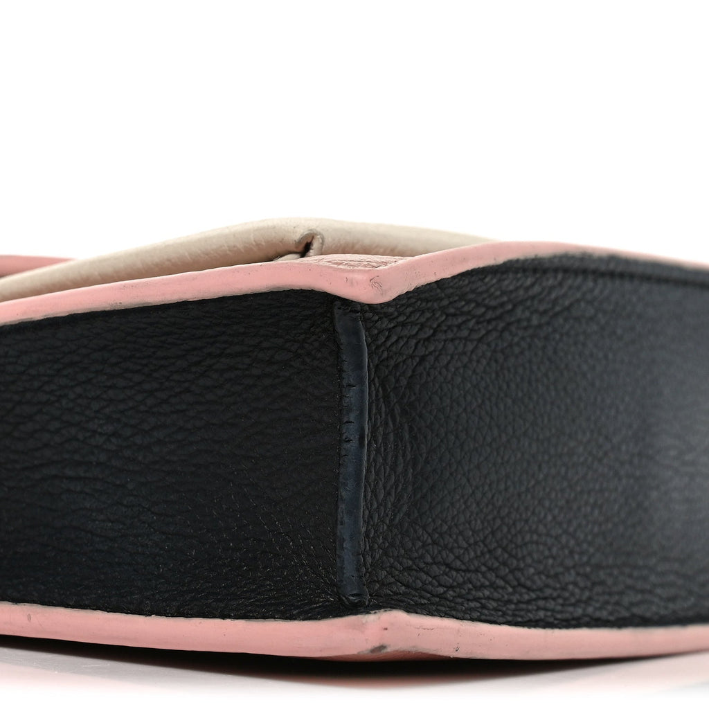 Louis Vuitton Calfskin My Lockme Chain Pochette Rose Ballet White