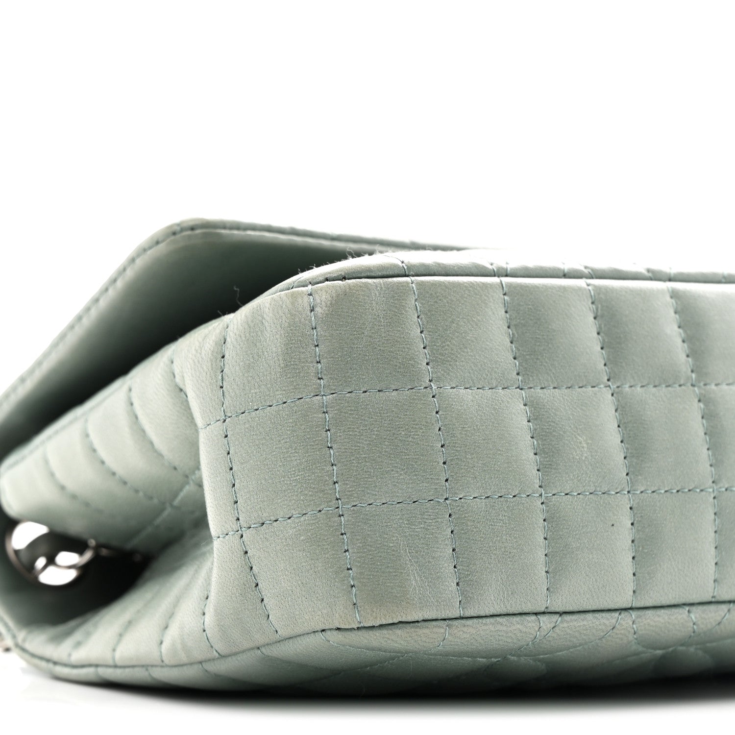 Chanel Lambskin Quilted Lady Graphic Flap Green
