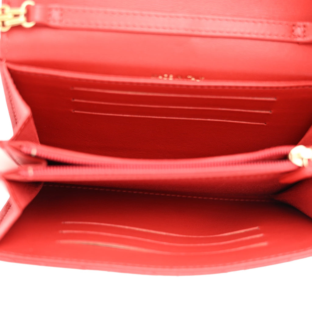 Chanel Aged Calfskin Quilted 2.55 Reissue Clutch With Chain Red