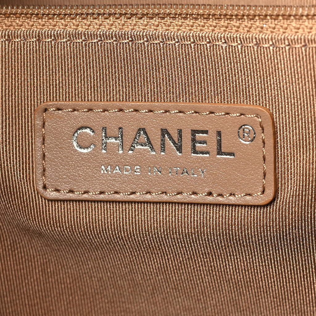 Chanel Wool Felt Large Deauville Tote Grey Beige