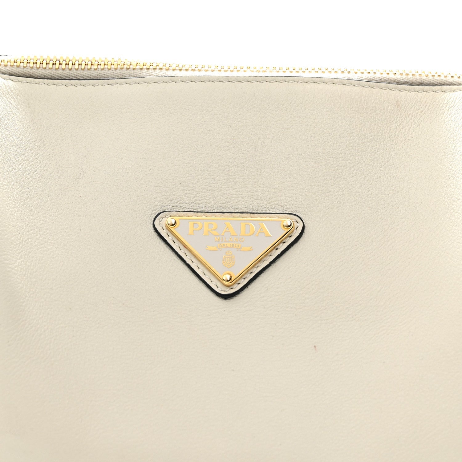 Prada Soft Calfskin Medium Darling Shoulder Bag White