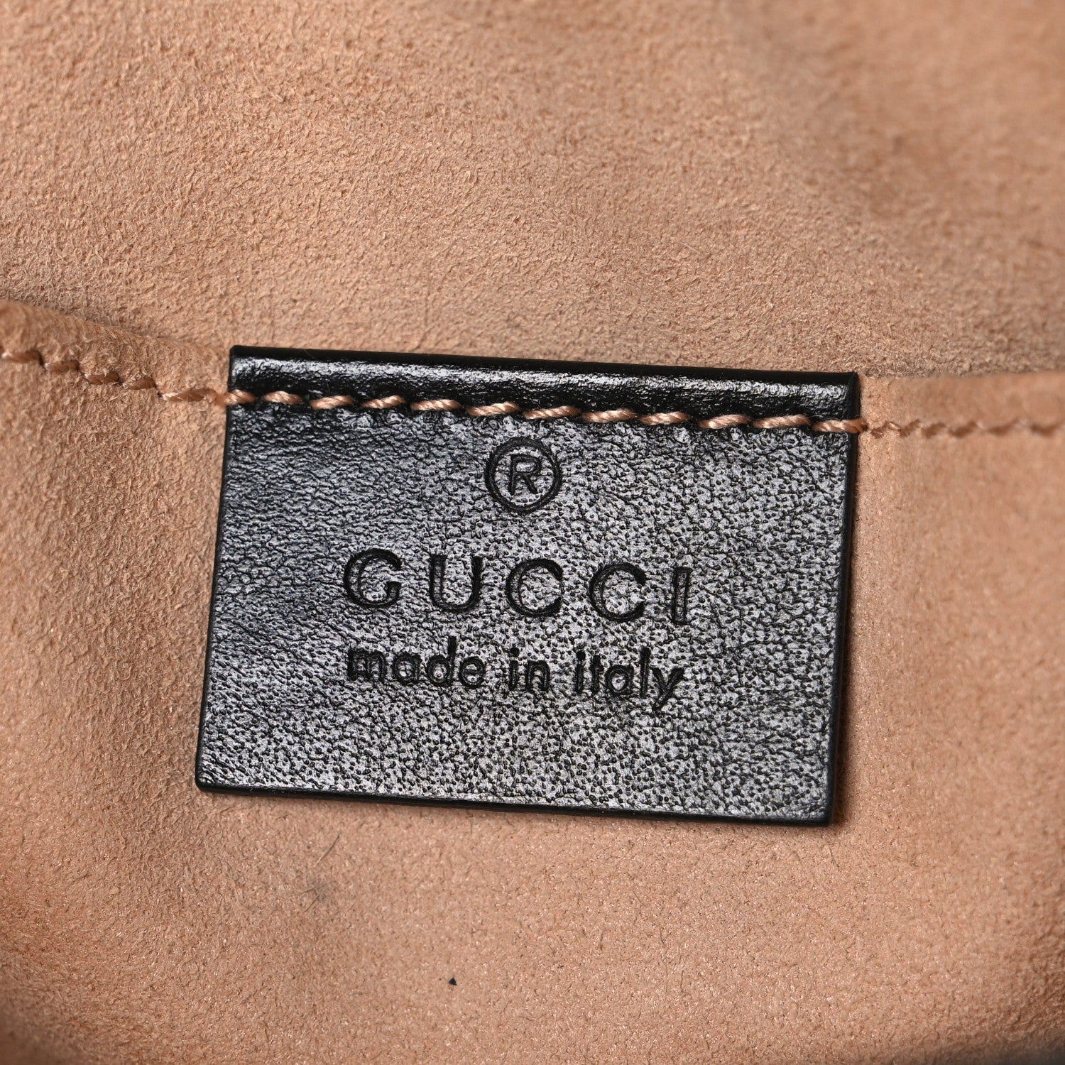 Gucci Calfskin Matelasse Mini GG Marmont Chain Shoulder Bag Black
