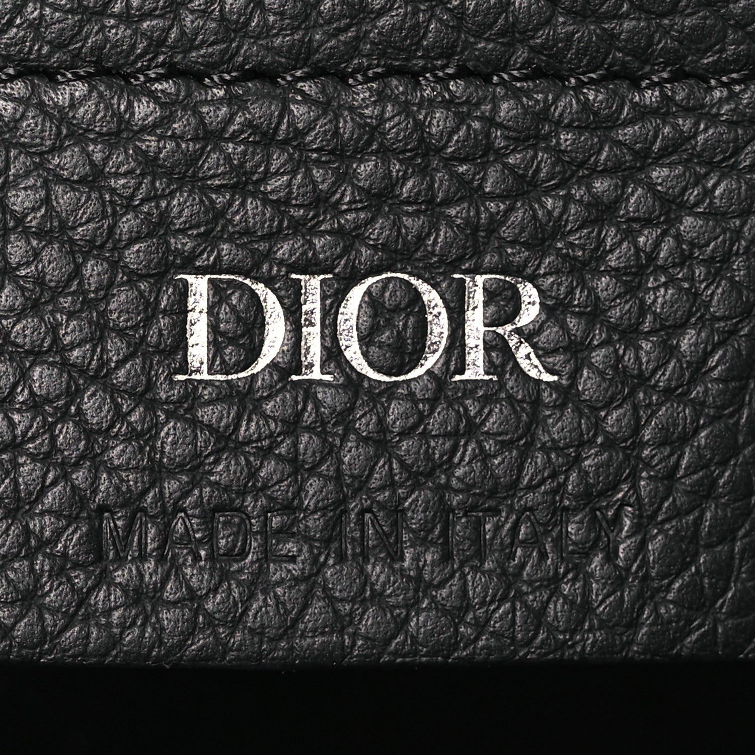 Christian Dior Oblique Jacquard Grained Calfskin Lingot 50 Black
