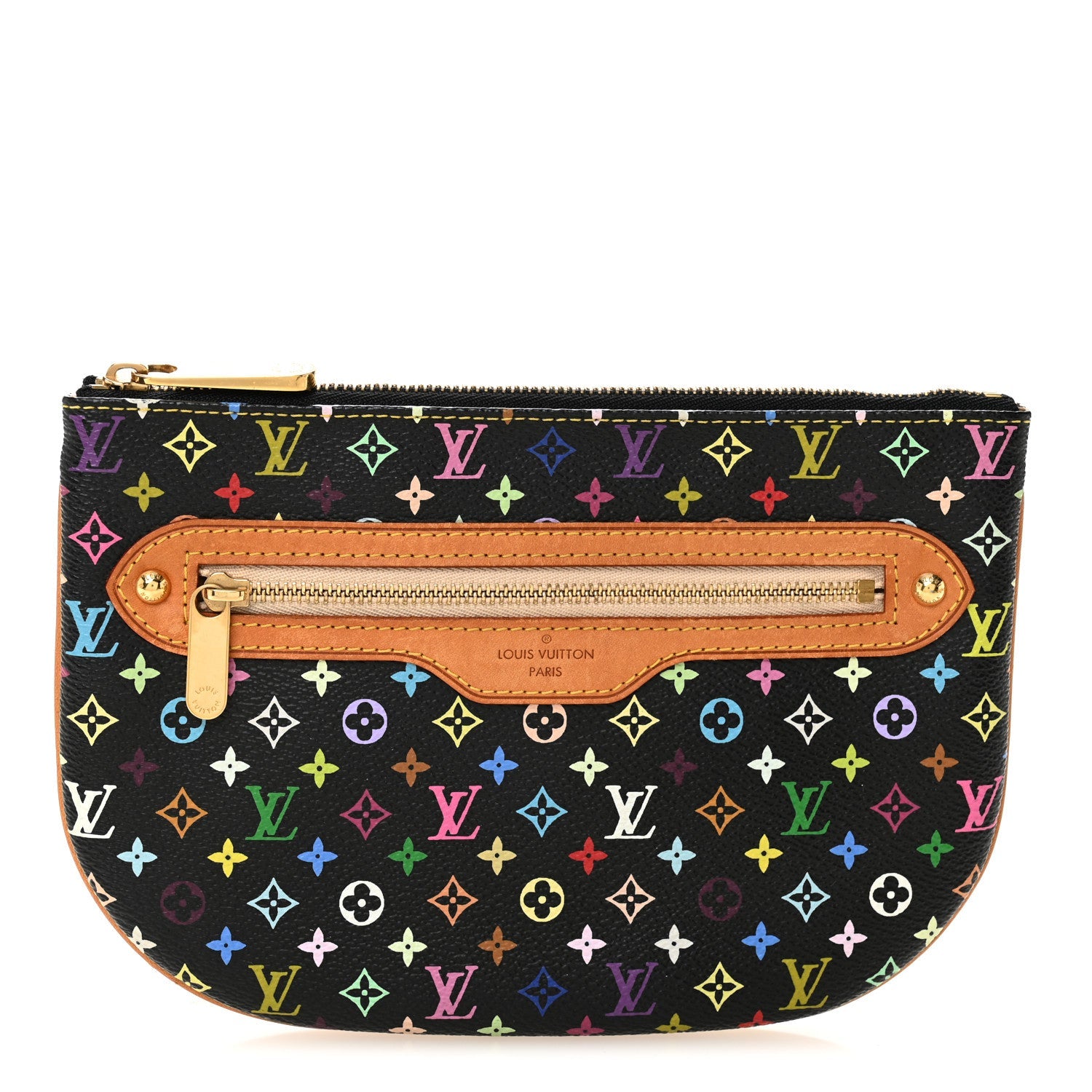 Louis Vuitton Monogram Multicolor Pochette Plate GM Black