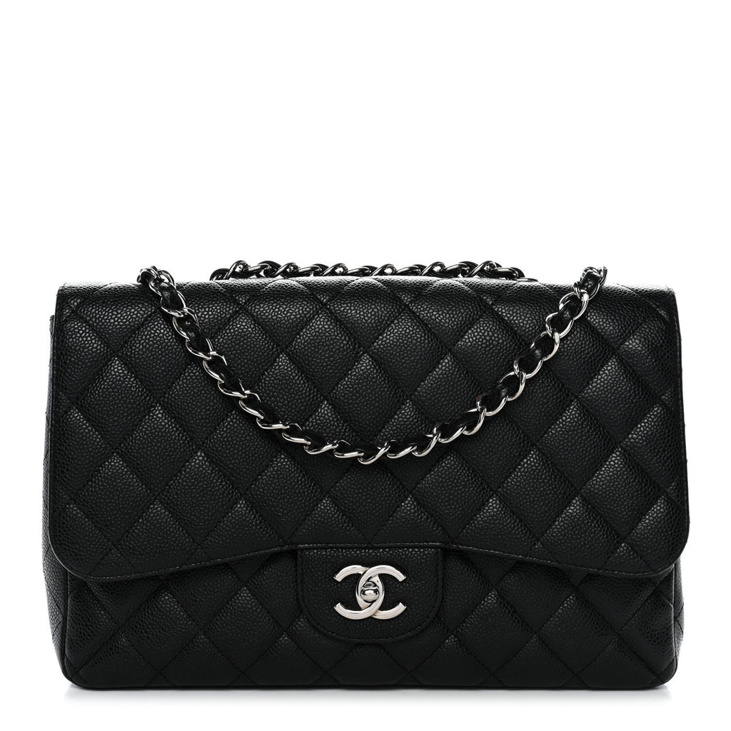 Chanel Caviar Quilted Jumbo Single Flap Black