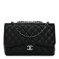 Chanel Caviar Quilted Jumbo Single Flap Black