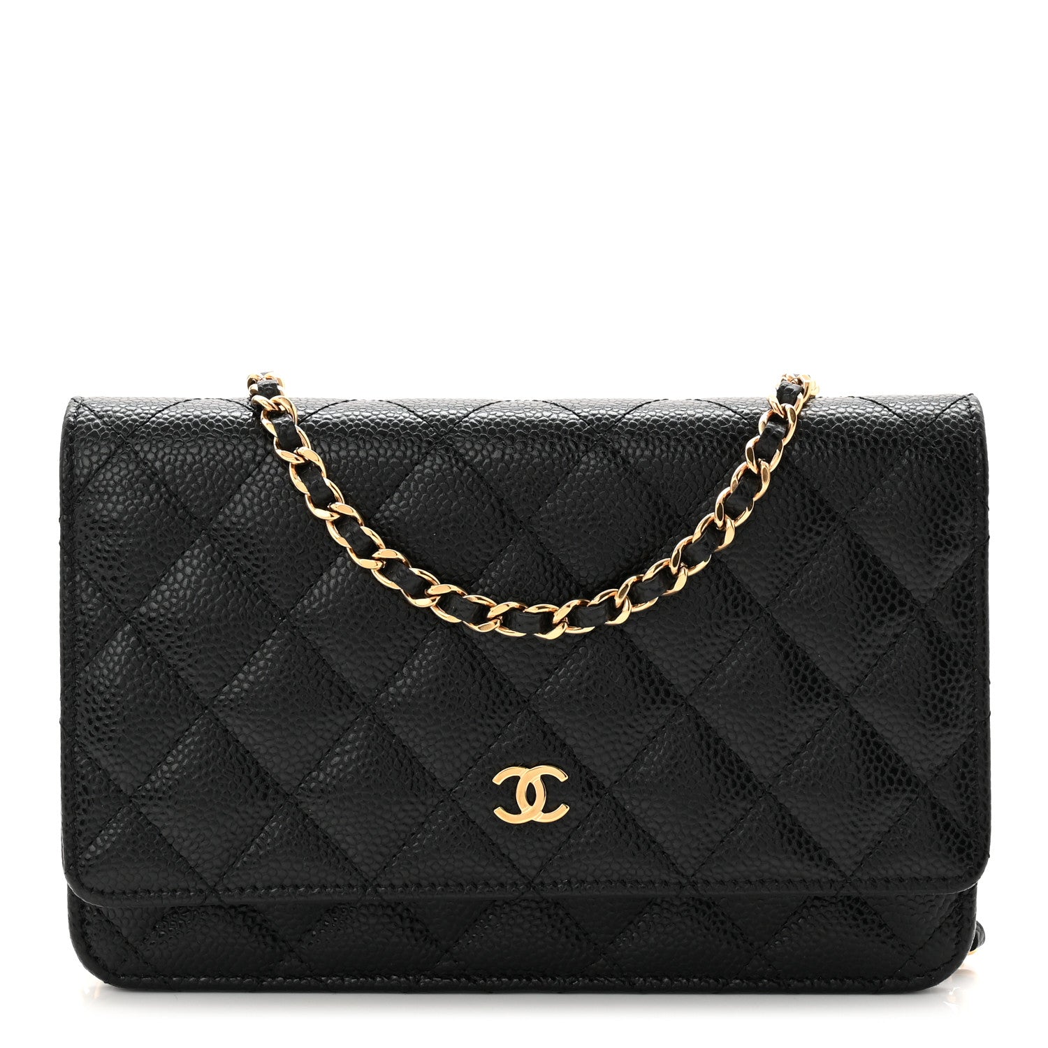 Chanel Caviar Quilted Wallet on Chain WOC Black