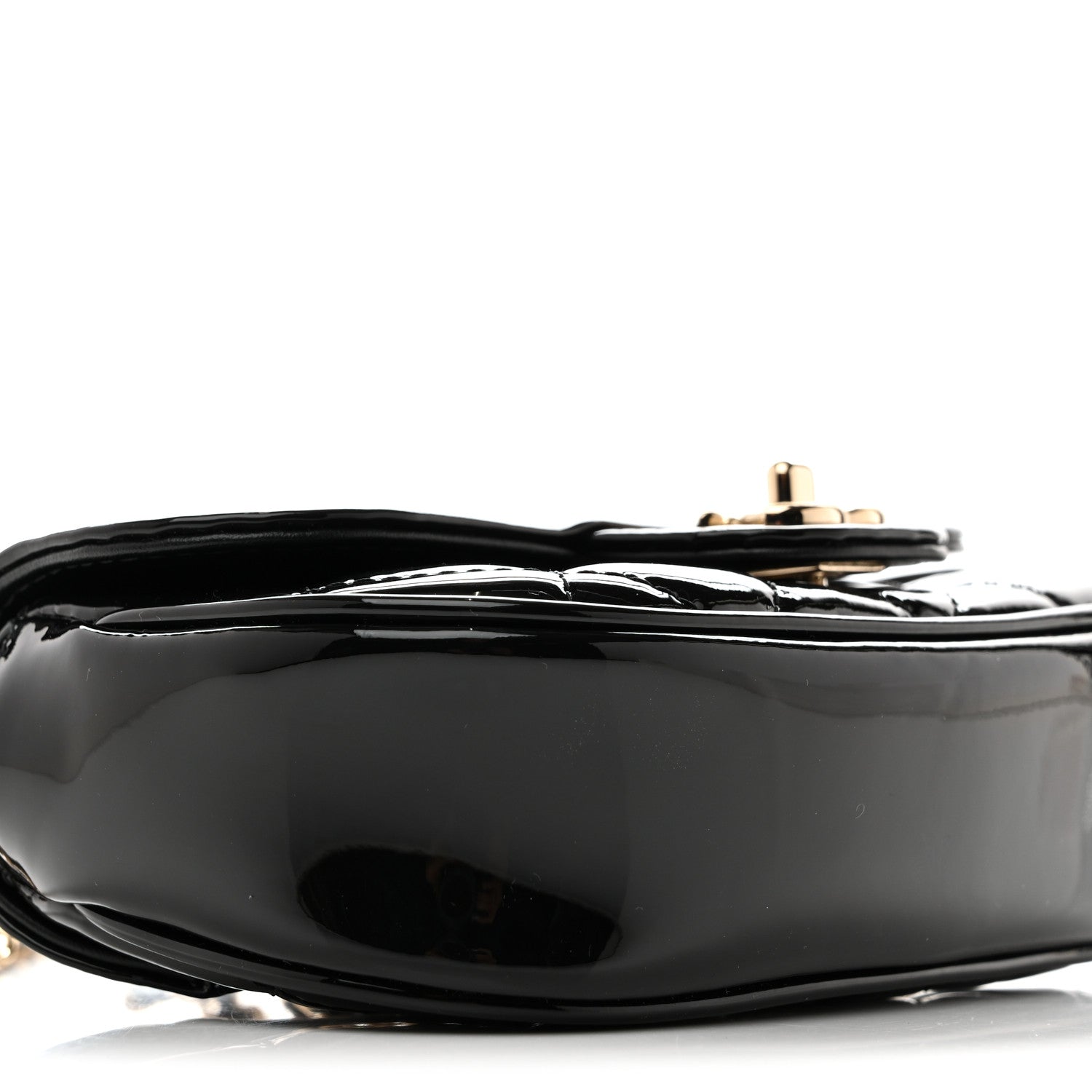 Chanel Patent Calfskin Quilted Mini Clutch Black