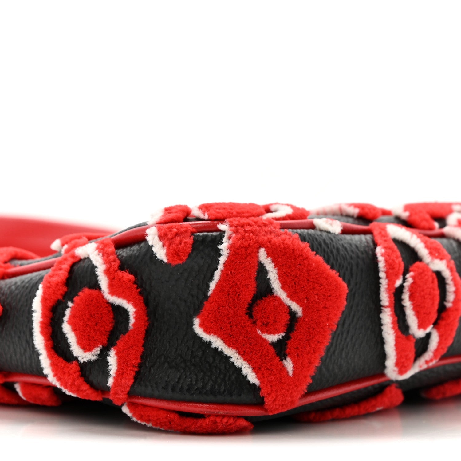 Louis Vuitton X UF Tufted Monogram Pochette Accessories Black Red