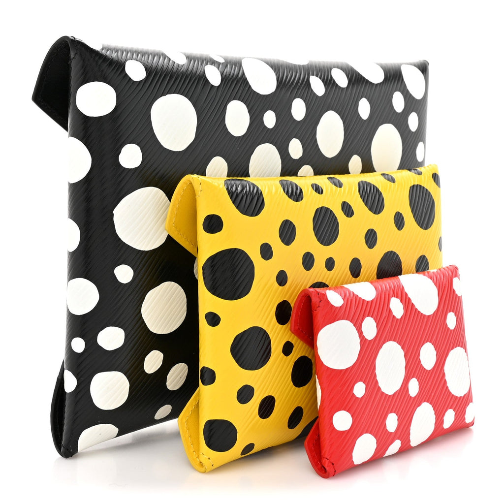 Louis Vuitton LV X YK Epi Kirigami Pochette Set Black Red Yellow