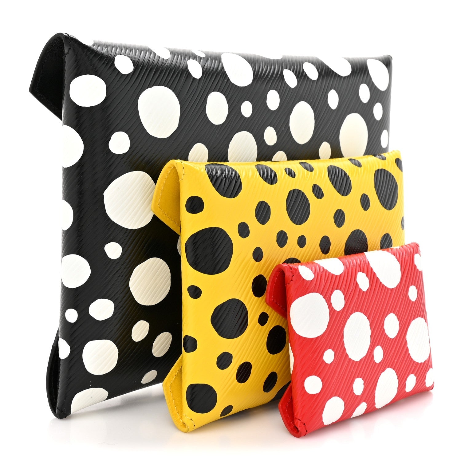 Louis Vuitton LV X YK Epi Kirigami Pochette Set Black Red Yellow
