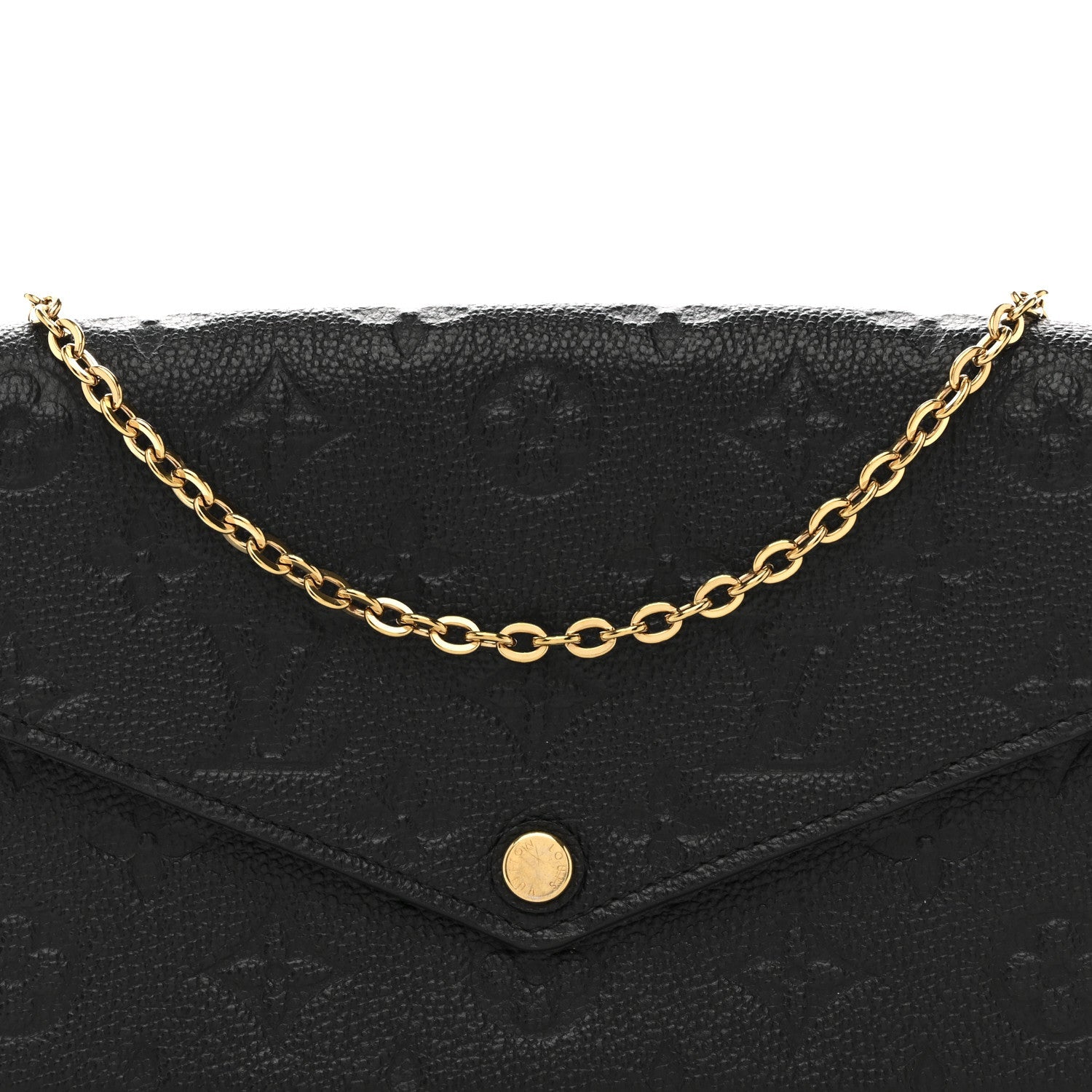 Louis Vuitton Empreinte Pochette Felicie Chain Wallet Black