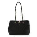 Chanel Caviar Quilted Small Shopping Tote  Black