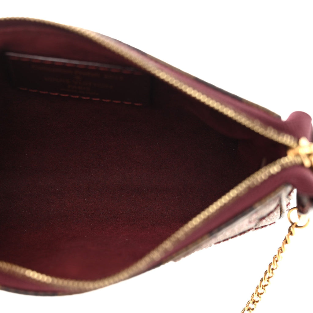 Louis Vuitton Damier Paillettes Mini Pochette Accessories Red