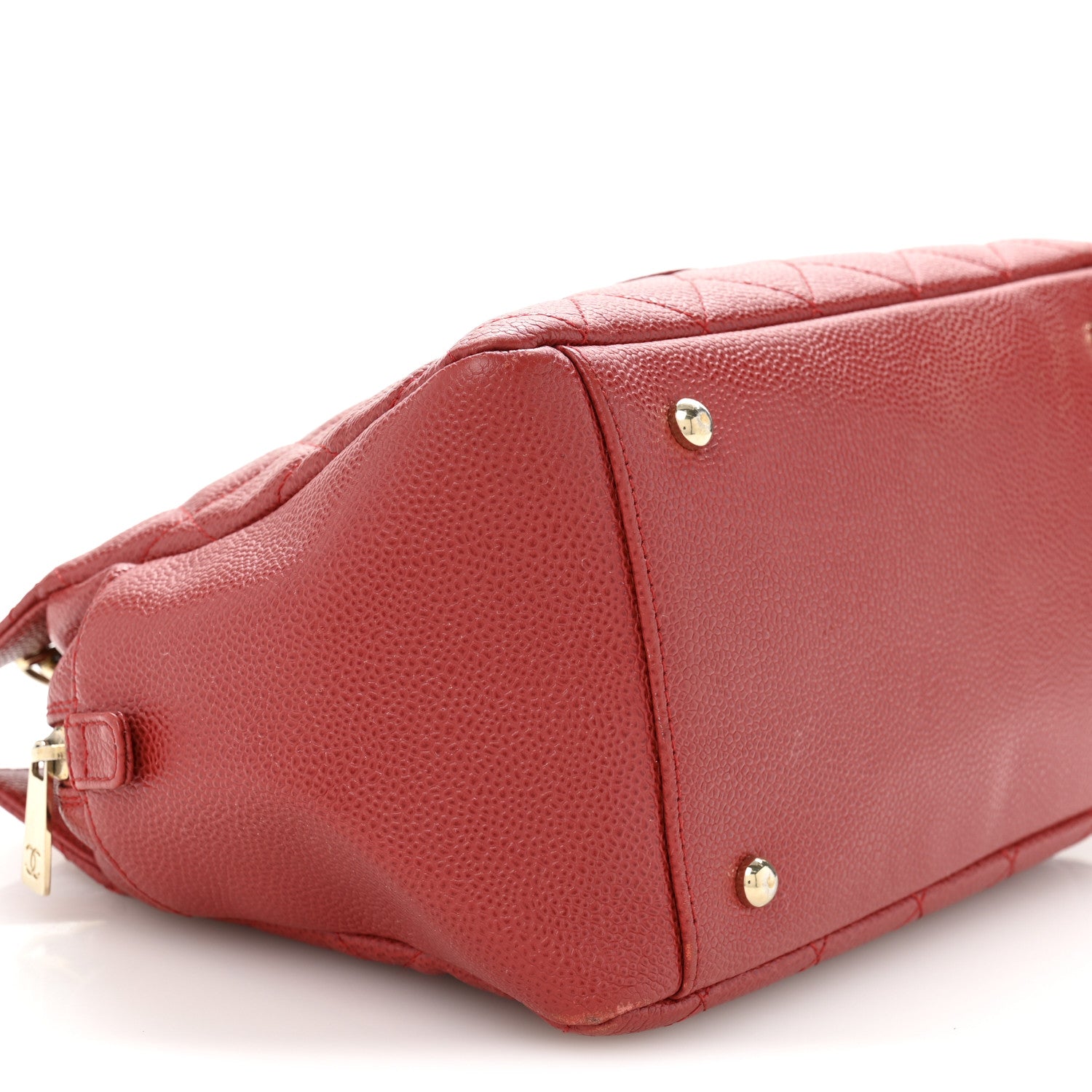 Chanel Caviar Quilted Petit Timeless Shopping Tote PTT Red