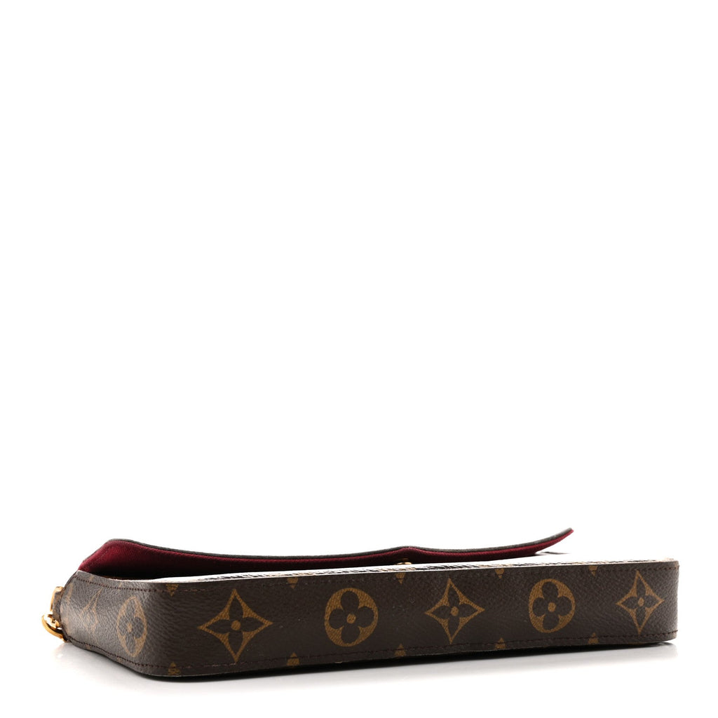 Louis Vuitton Monogram Pochette Felicie Chain Wallet Fuchsia
