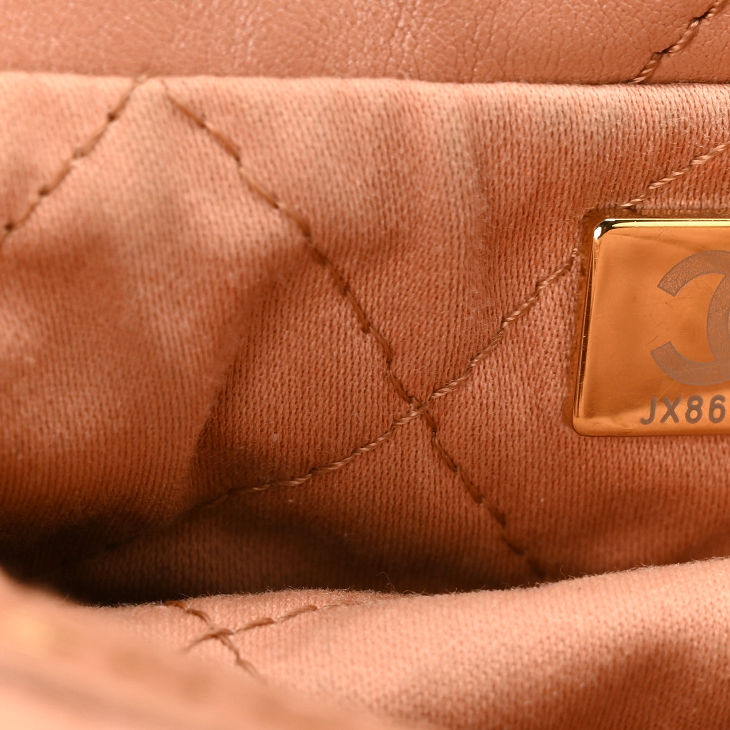 Chanel Shiny Calfskin Quilted Chanel 22 Camel