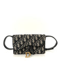Christian Dior Oblique Saddle Belt Bag Blue