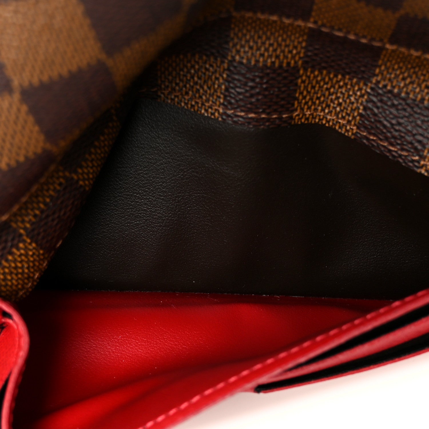 Louis Vuitton Damier Ebene Josephine Wallet Red